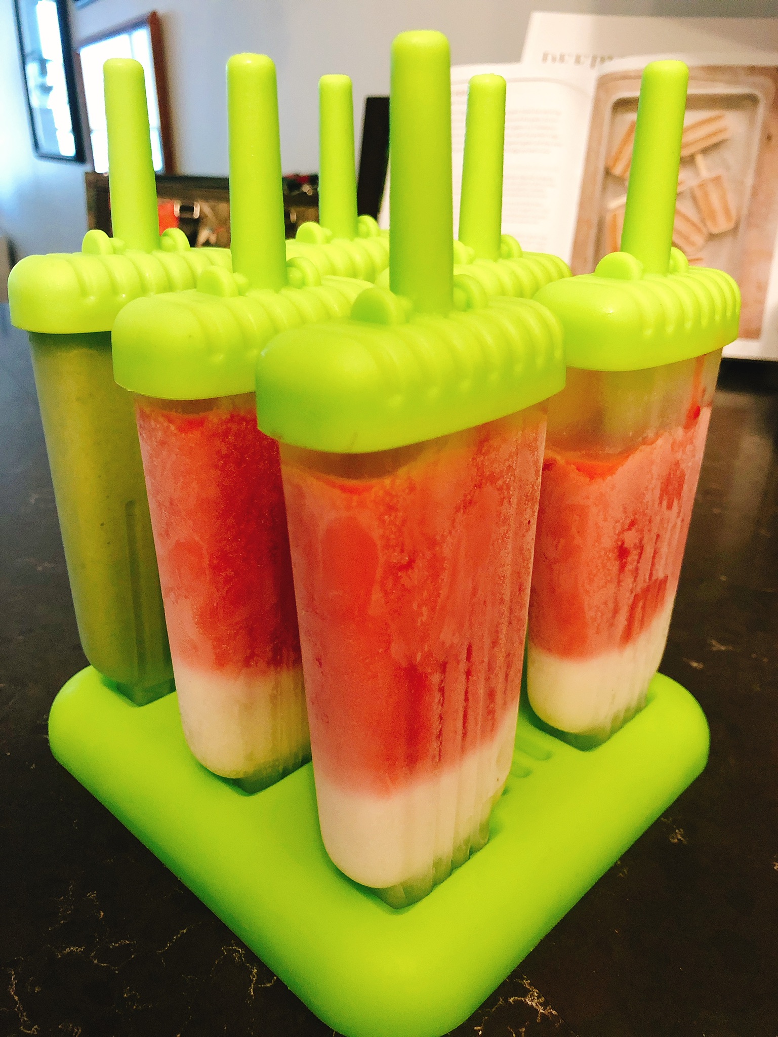 Raspberry creamsicle molds