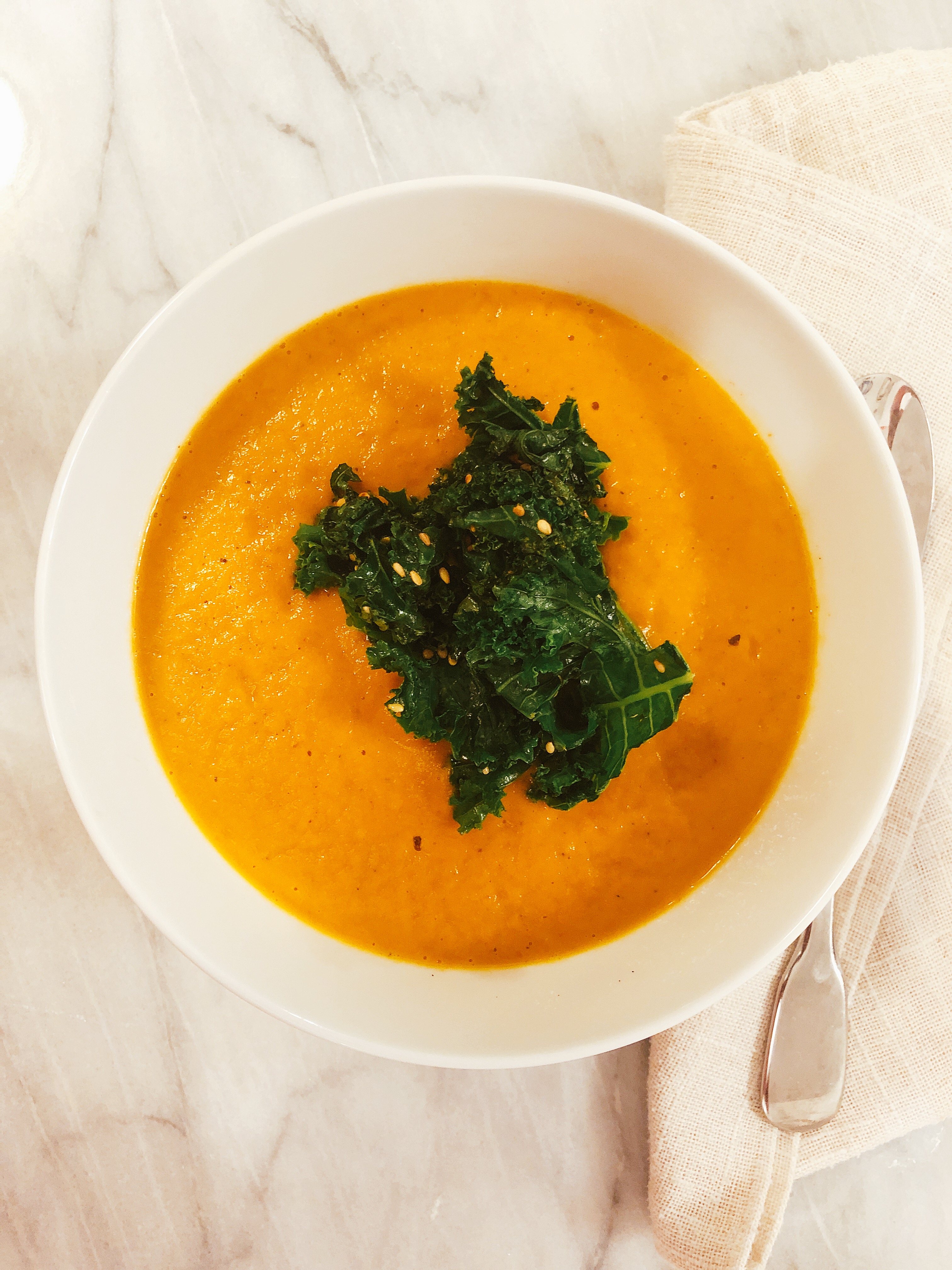 5 Minute Healthy Pumpkin Soup - Say Jess Please